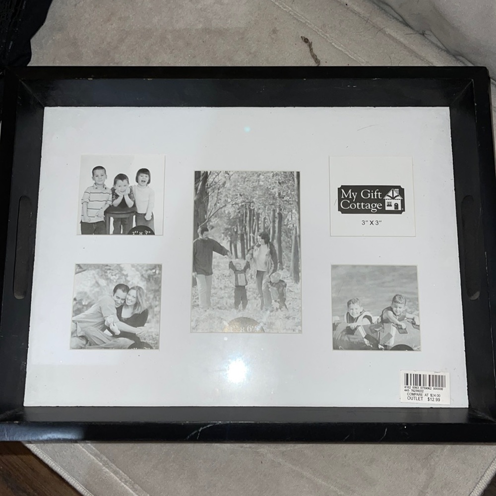 My gift cottage place setting glass frame new